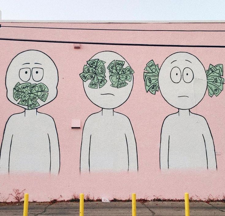 Three Wise Monkeys Money Wall Street Street Art Poster
