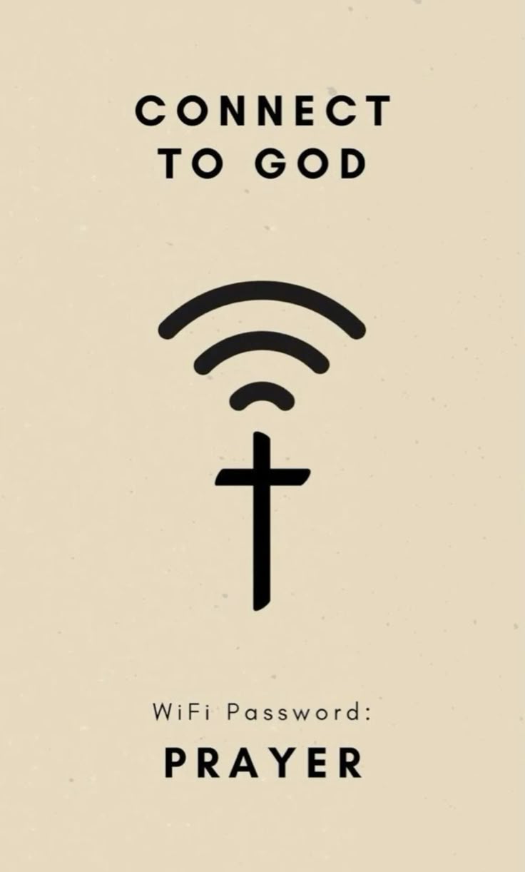 Connect To God - Minimalist Faith & WiFi Poster