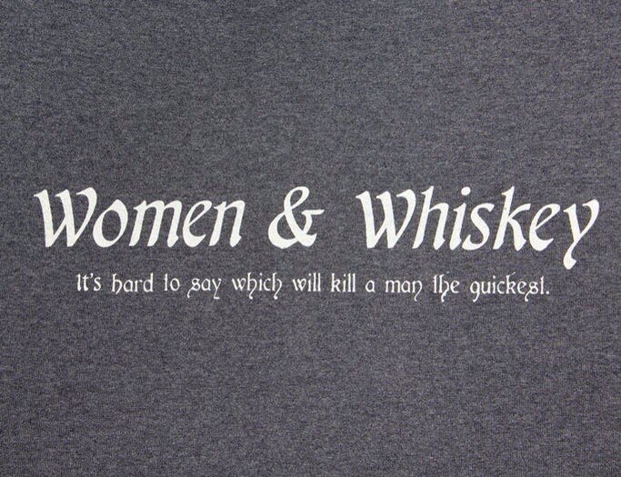 Women & Whiskey Vintage Quote Poster
