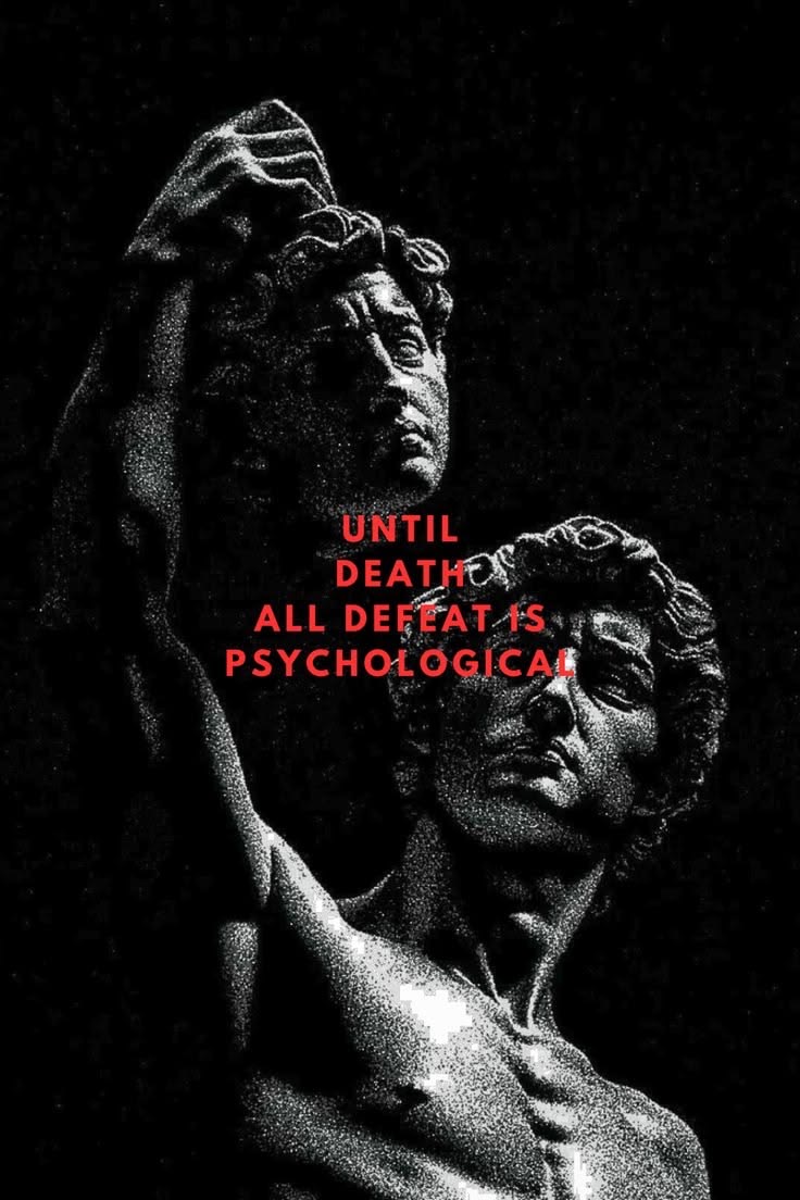 All Defeat Is Psychological - Dark Statue Poster⁠