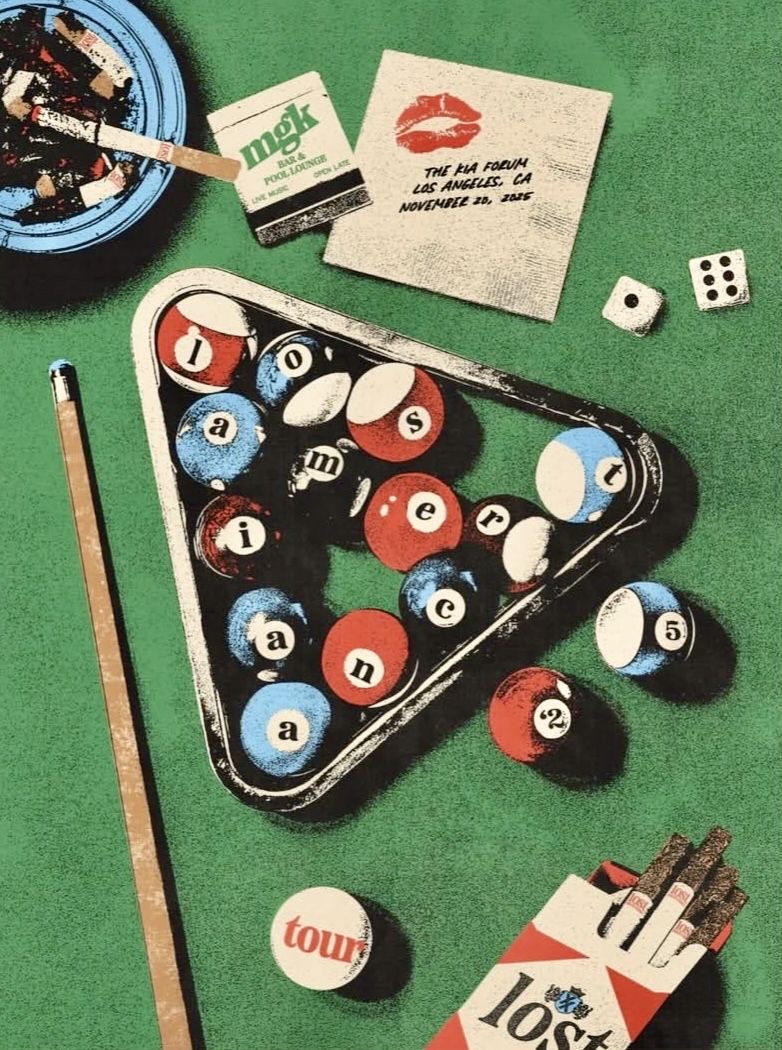 MGK Bar & Lounge - Vintage Billiards Aesthetic Poster⁠