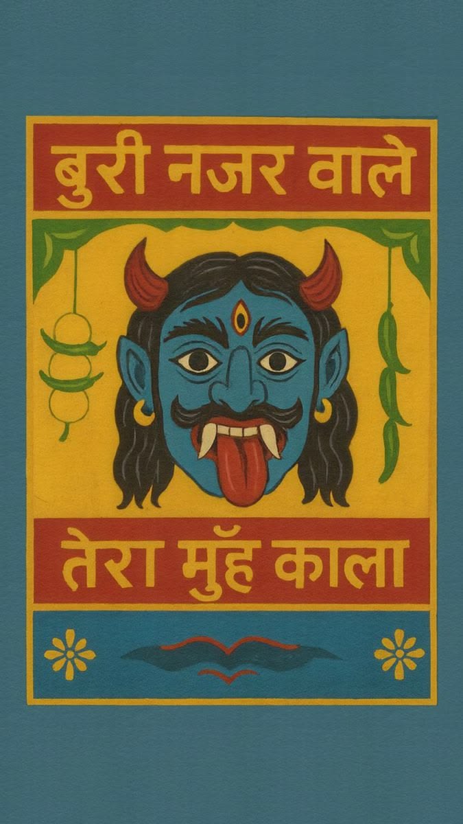 Buri Nazar Wale Tera Muh Kala - Truck Art Poster